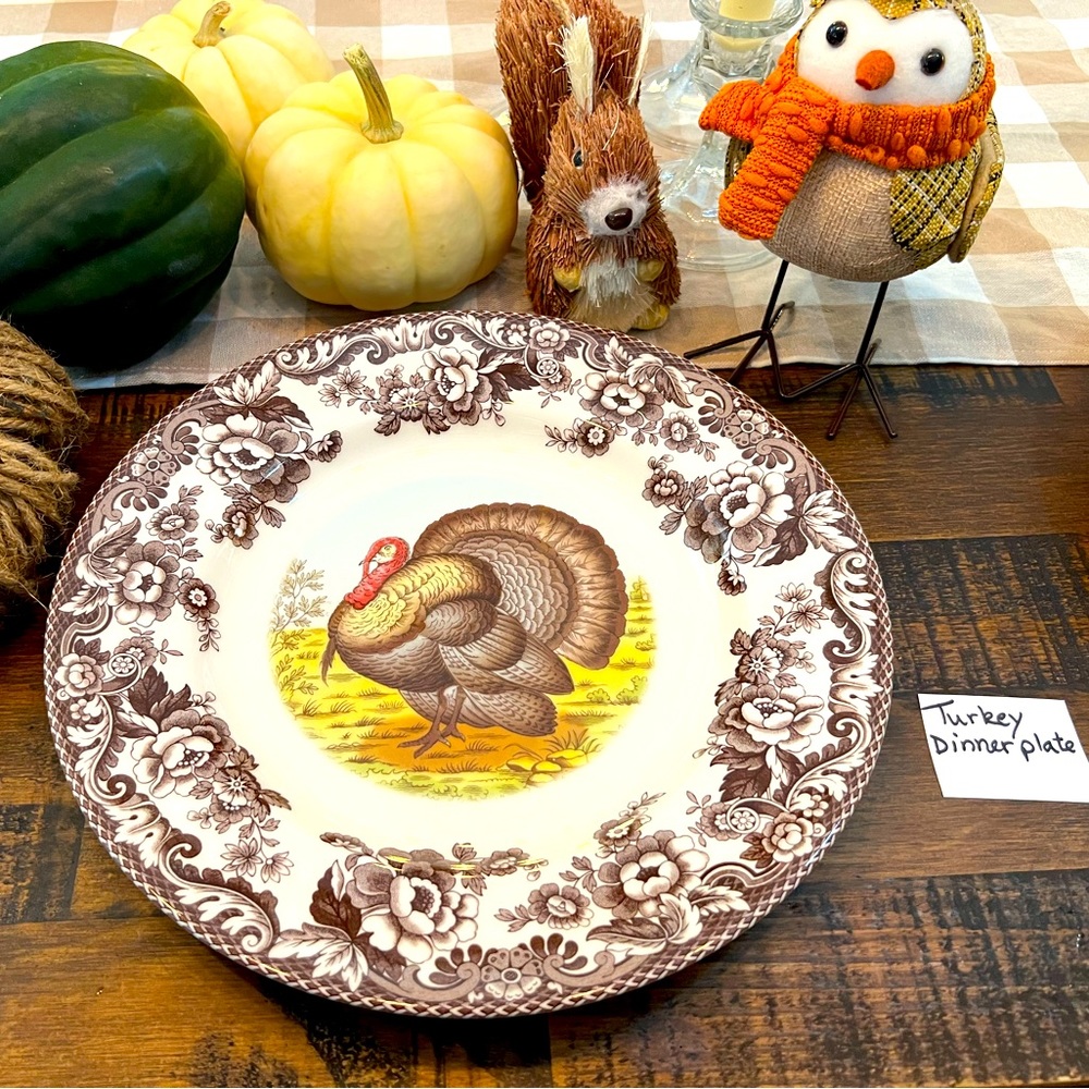 Spode Woodland Turkey Dinner Plate- Never Used!
